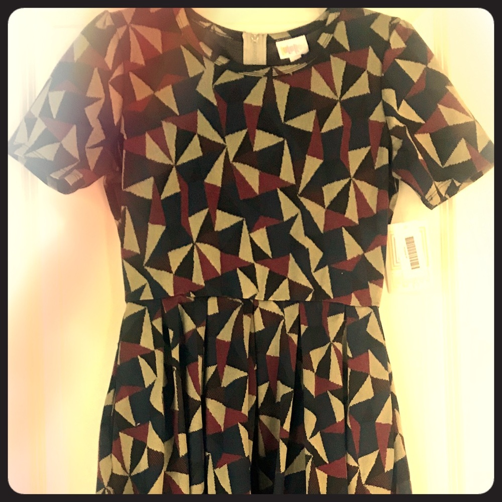 Jacquard Geometric Knit LulaRoe Amelia Dress